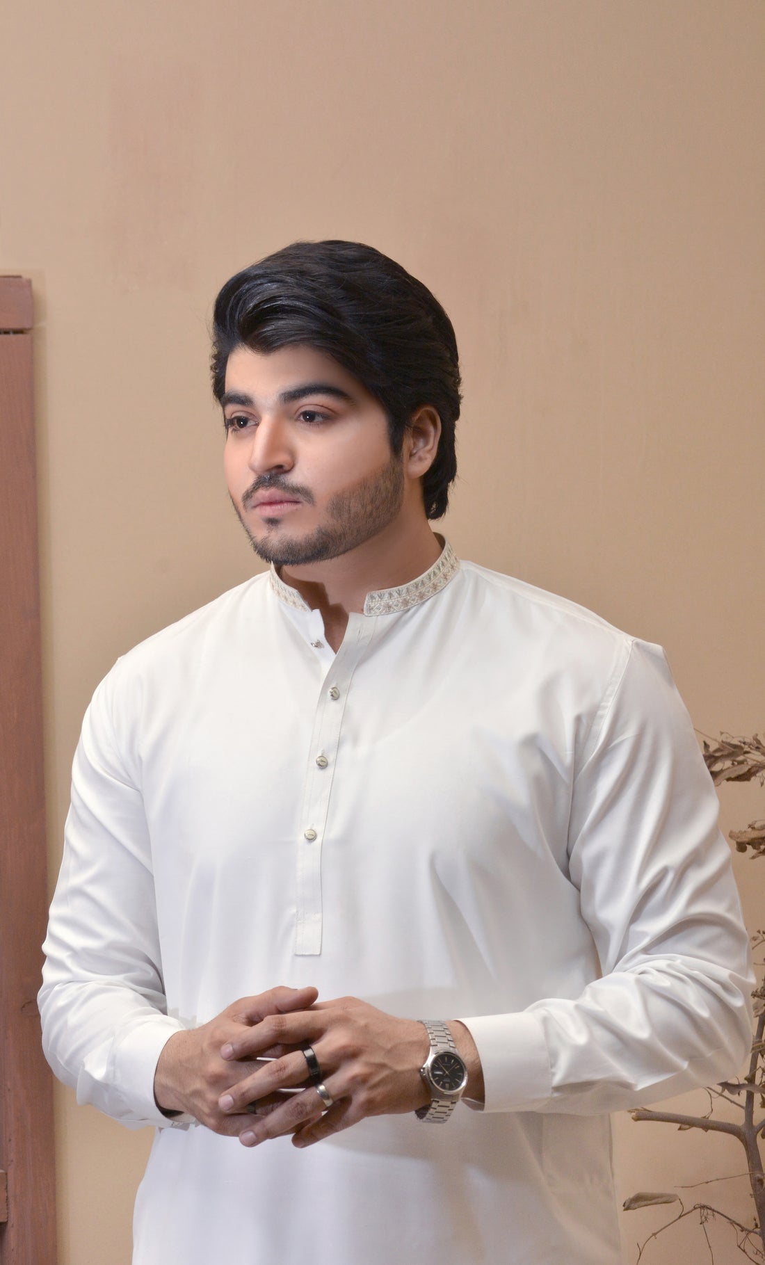 Off white Blended Shalwar kameez