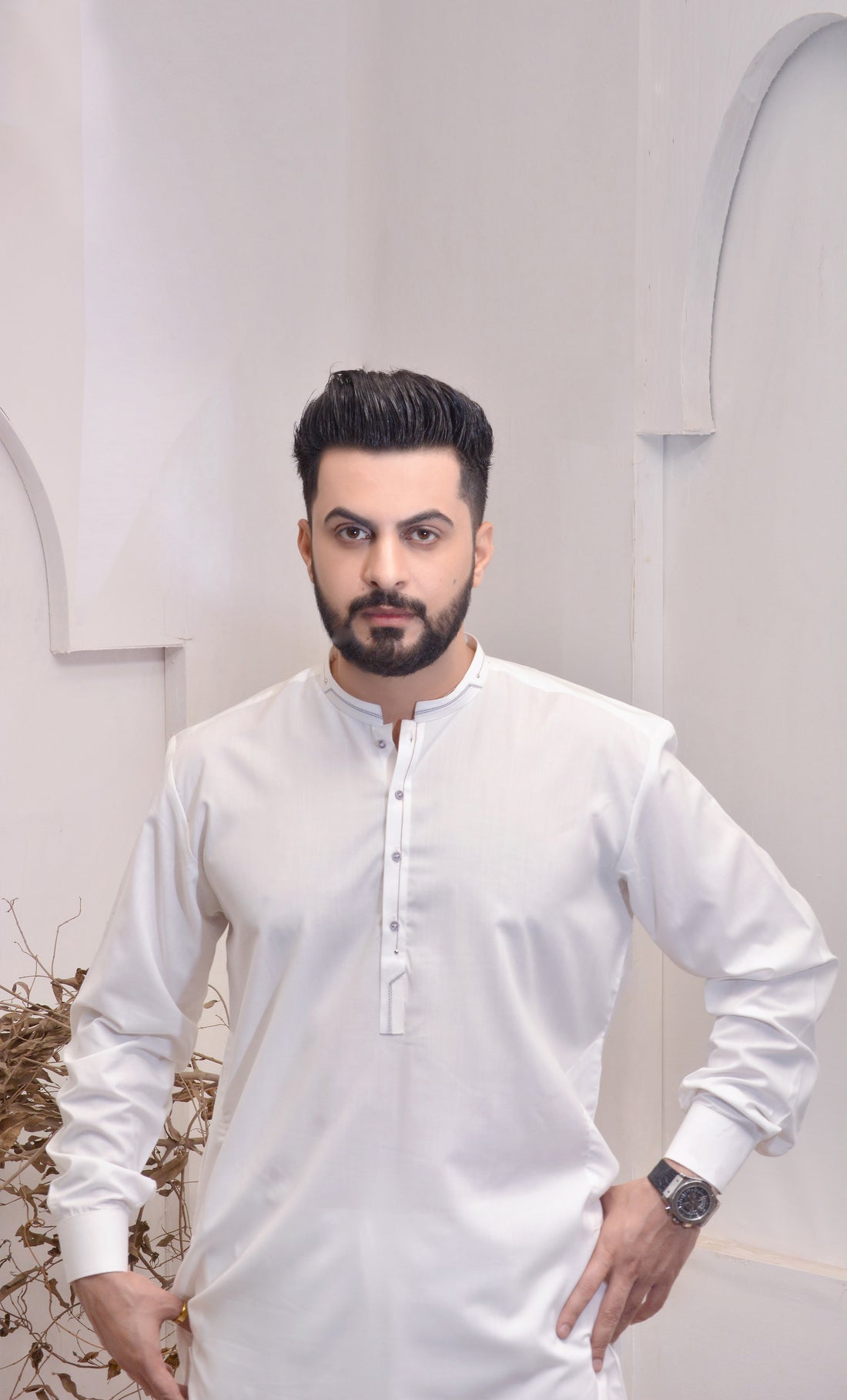Off White Blended Shalwar kameez (1542)