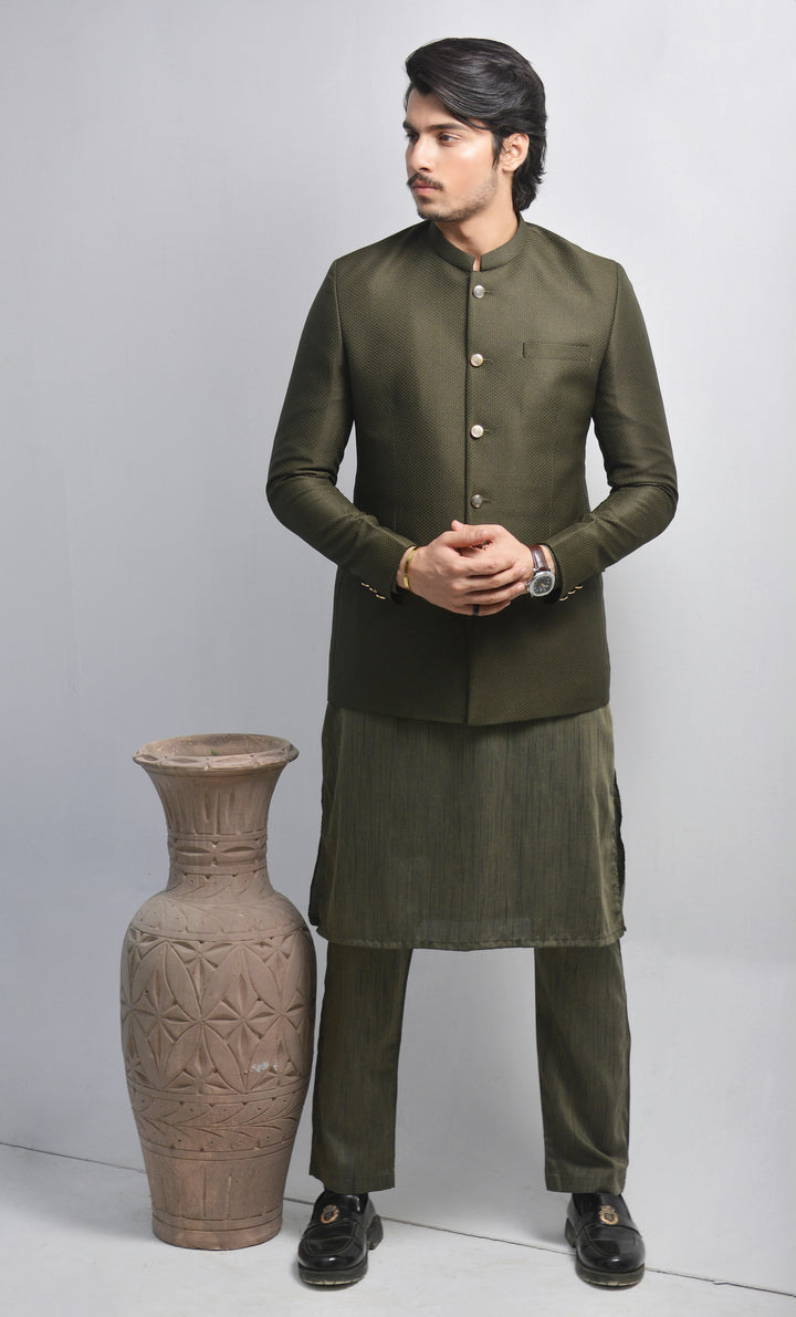 Dark Green Semi Formal Prince Coat