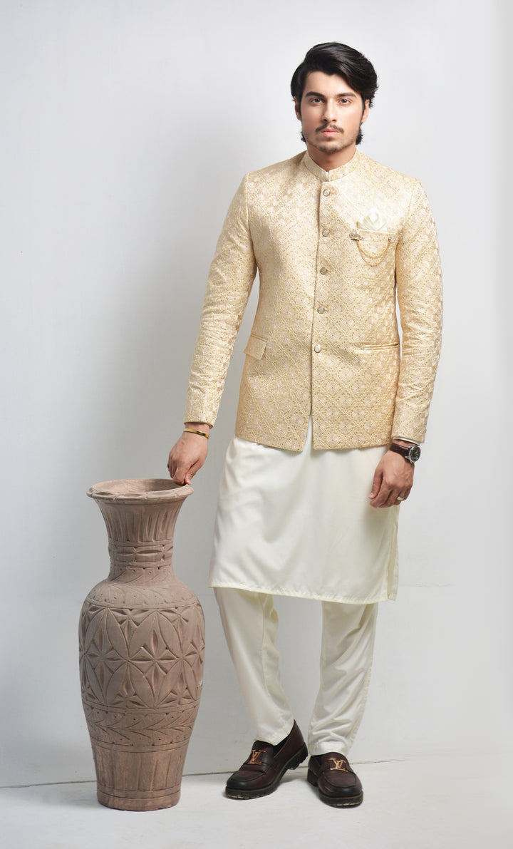 Golden Semi Formal Prince Coat
