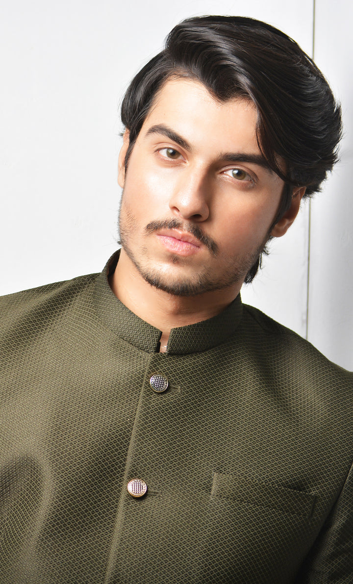 Dark Green Semi Formal Prince Coat