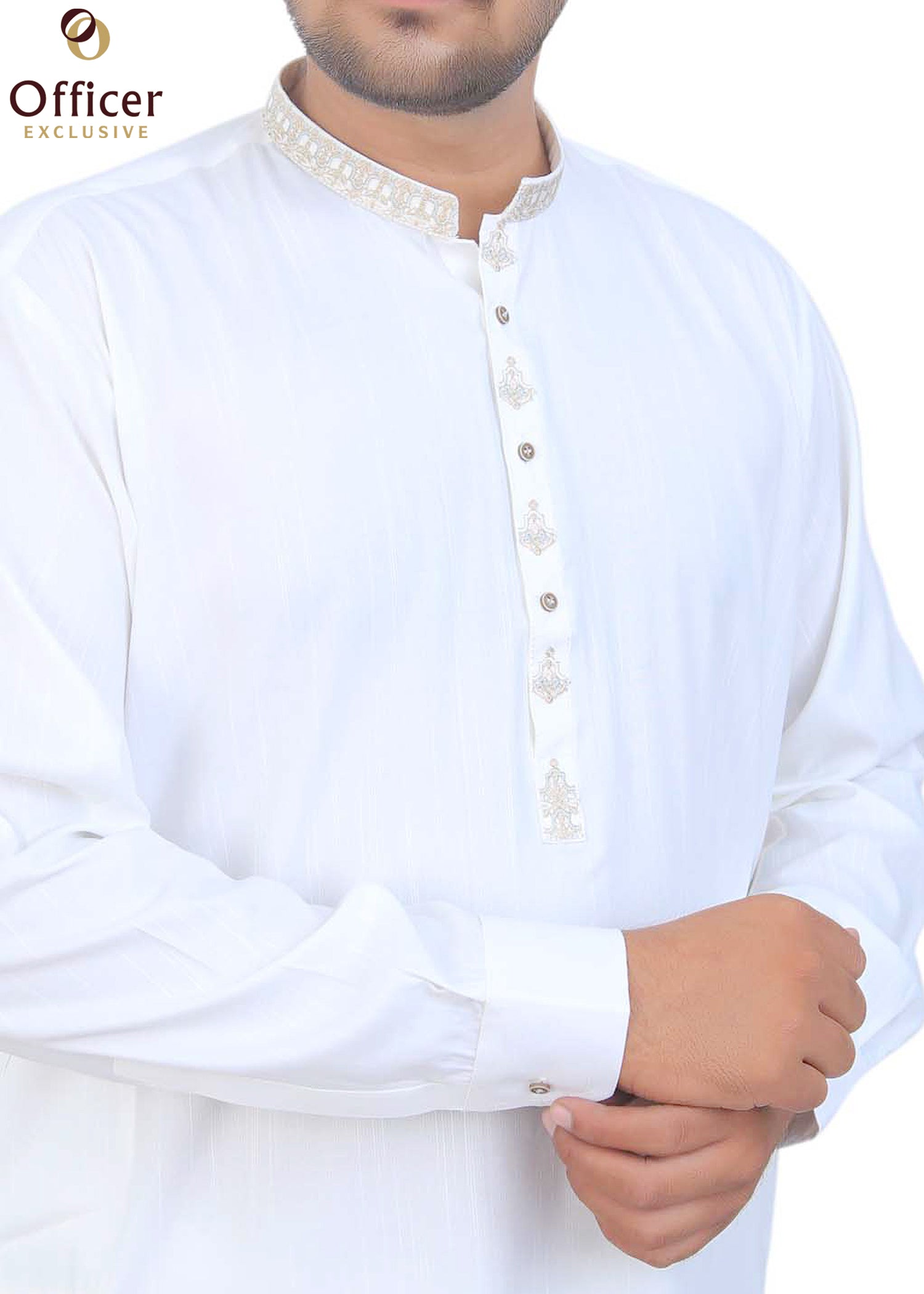 Golden Karai Ban Collar | Shalwar Kameez freeshipping - OfficerExclusive